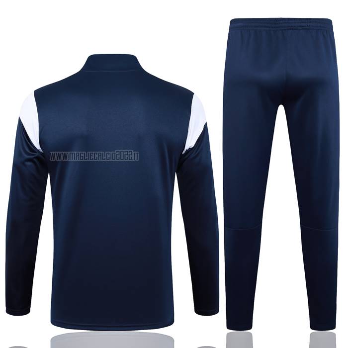 Tuta da Track de Felpa del Olympique Marsiglia 2023-2024 Blu Oscuro